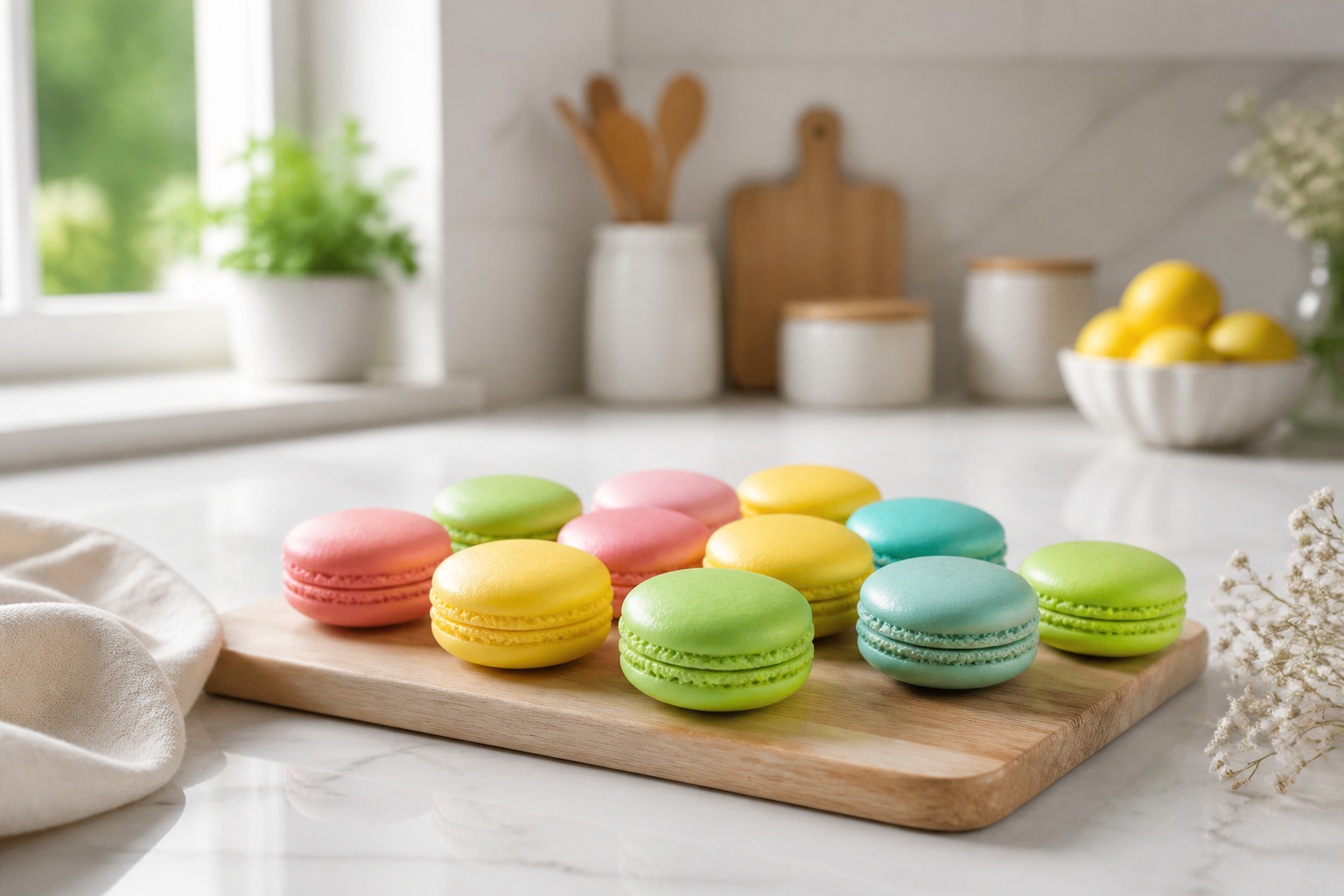 Macarons pastel parfaits