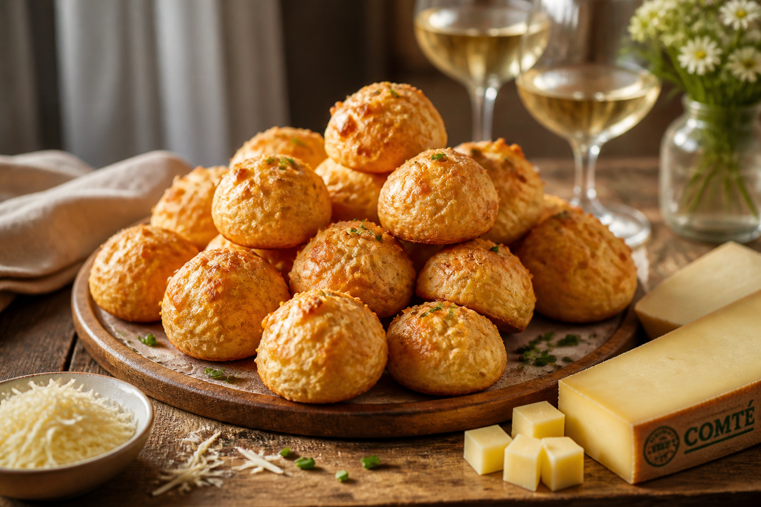 Gougeres dorees au comte un delice a partager