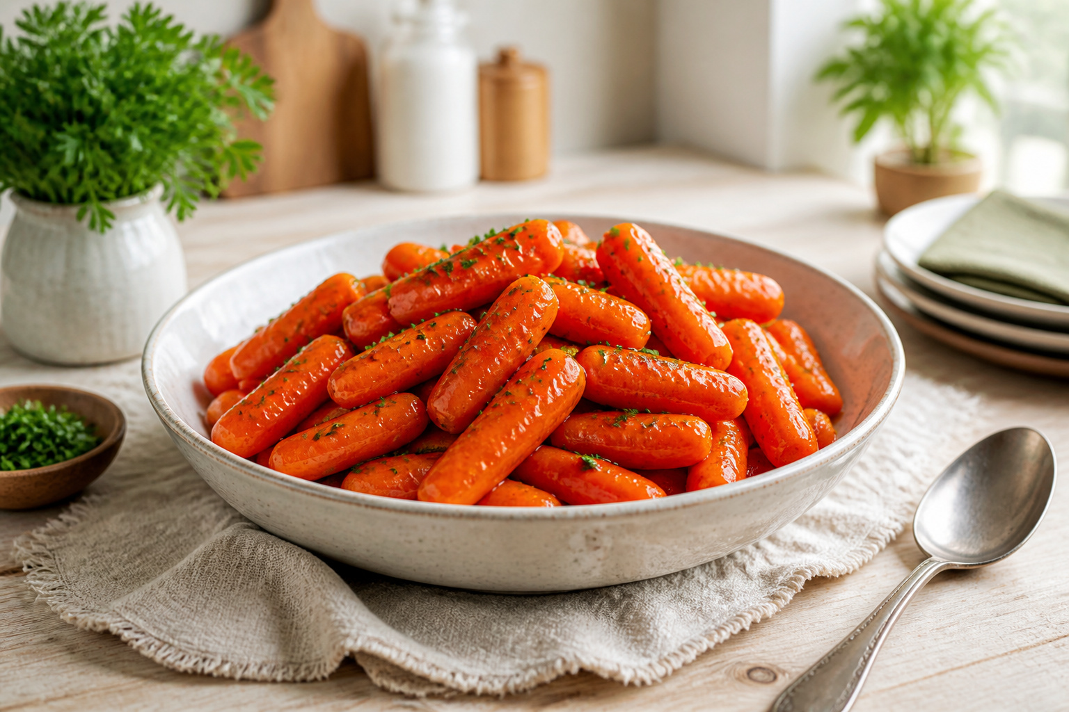 Carottes glacees appetissantes