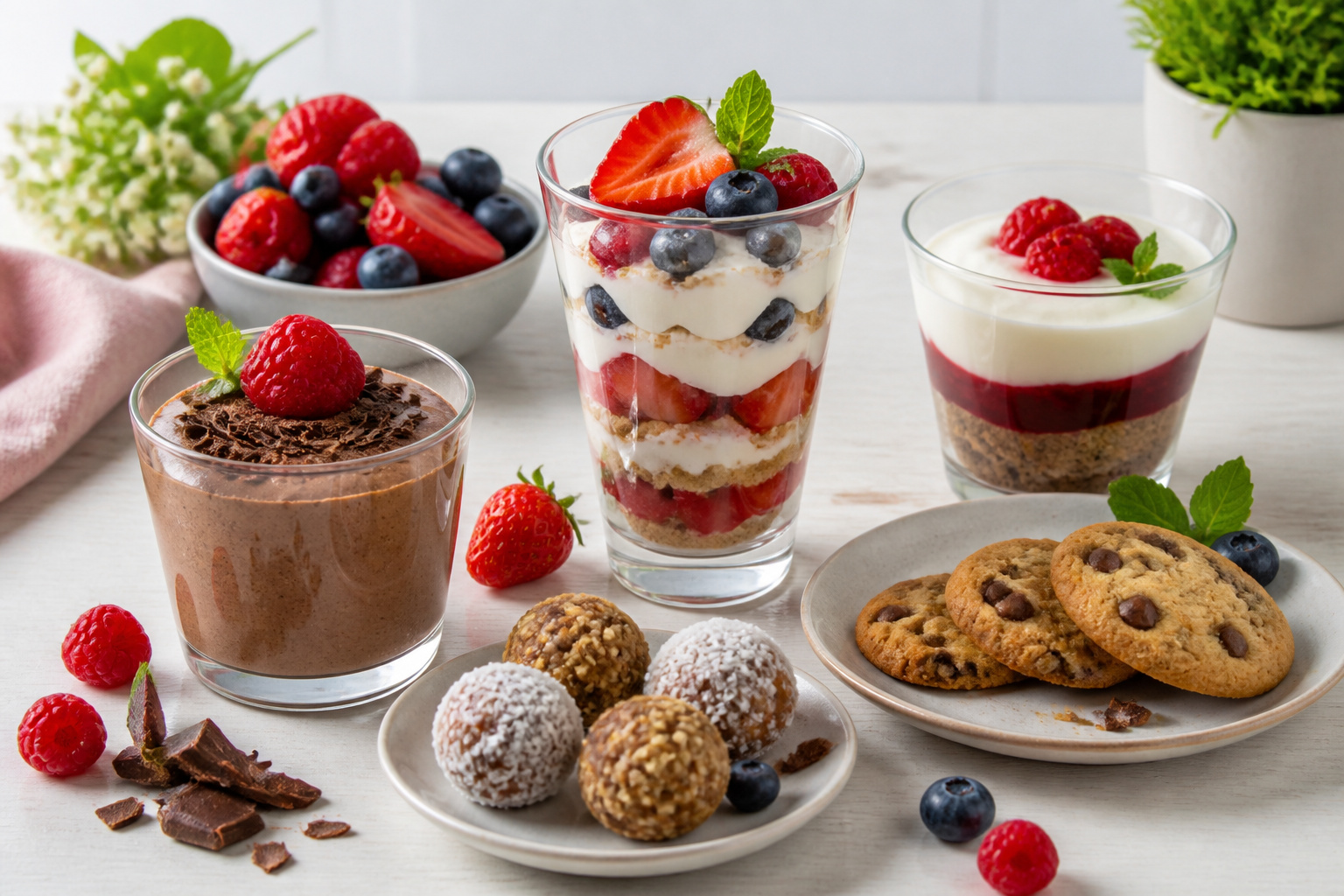 Assortiment gourmand de desserts faciles