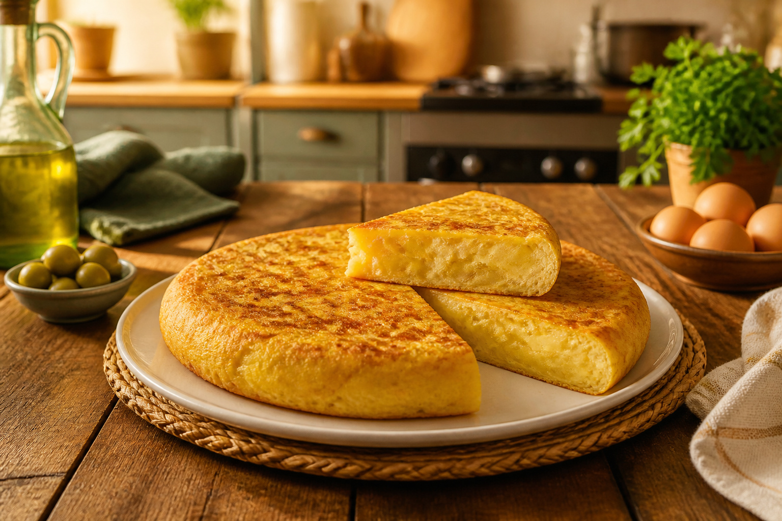 Tortilla espanola parfaite et doree