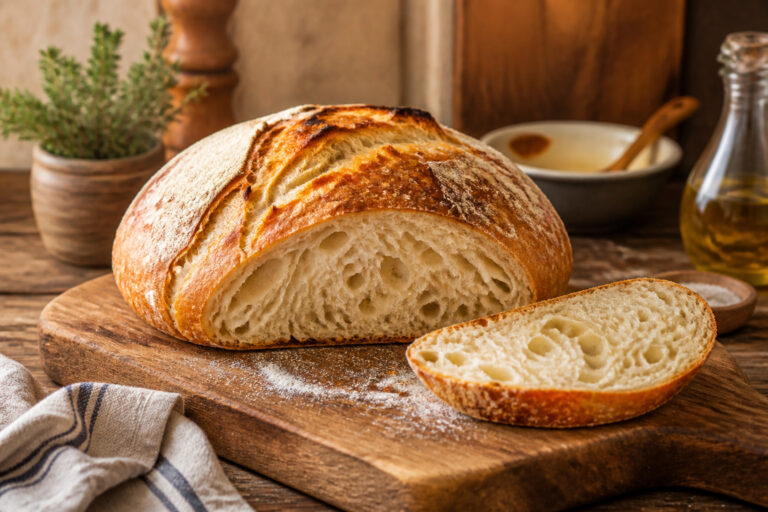 Pain au levain maison croute doree et mie aeree