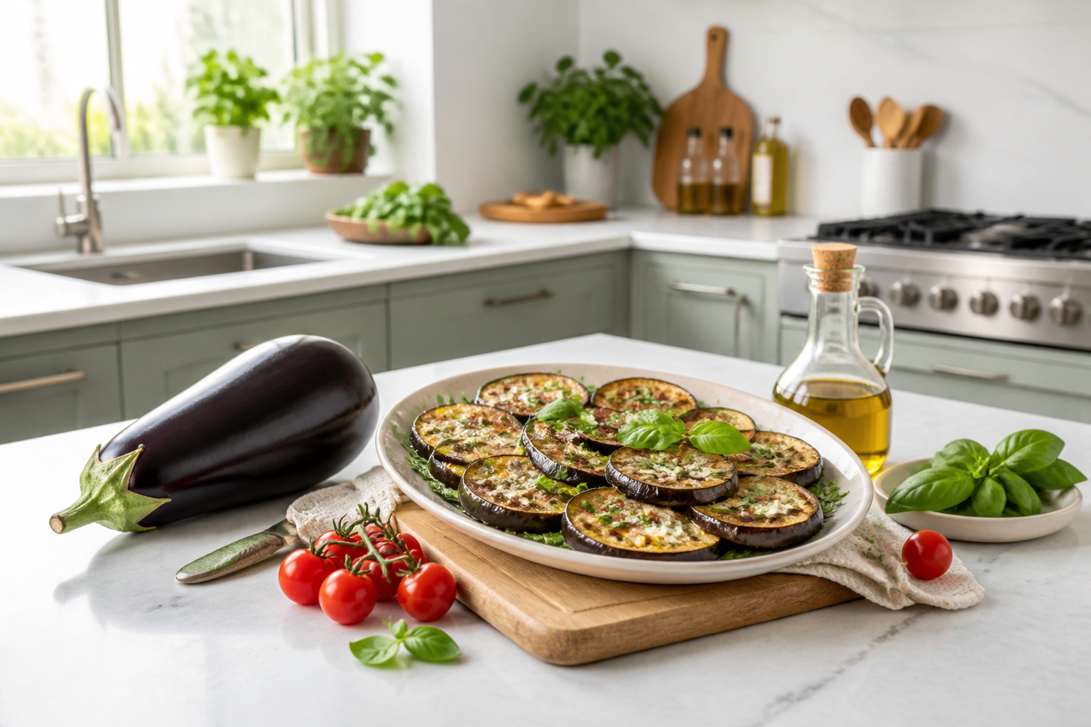 Aubergines cuisinees fraicheur et simplicite