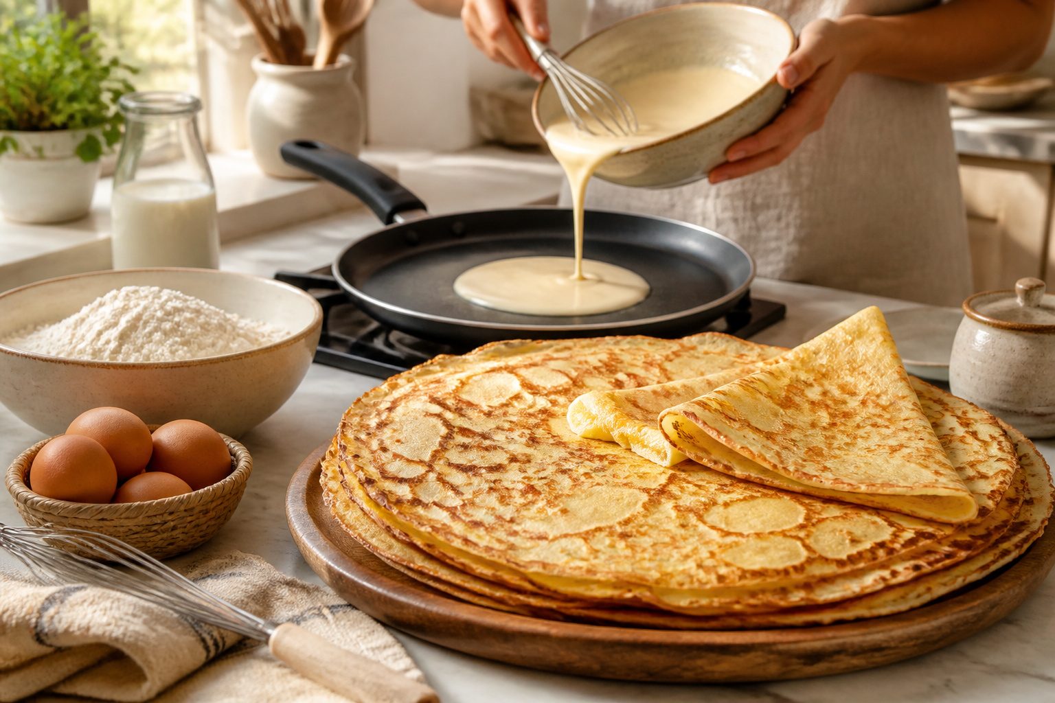 Crepes dorees faites maison