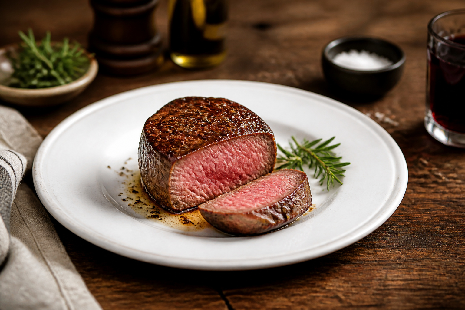Filet mignon parfaitement cuit