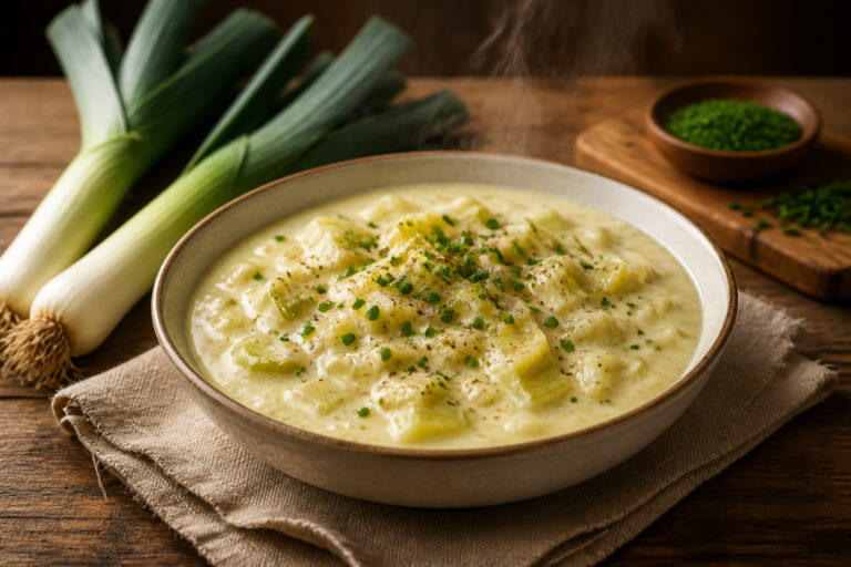 Fondue de poireaux cremeuse et fumante