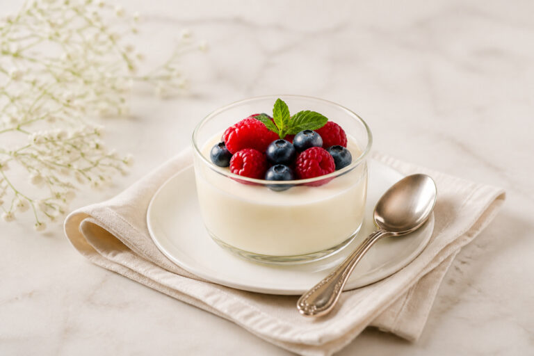 Panna cotta aux fruits rouges