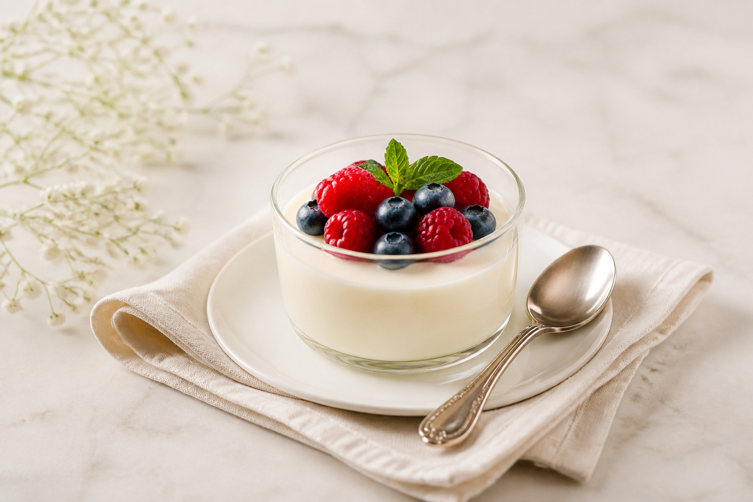 Panna cotta aux fruits rouges